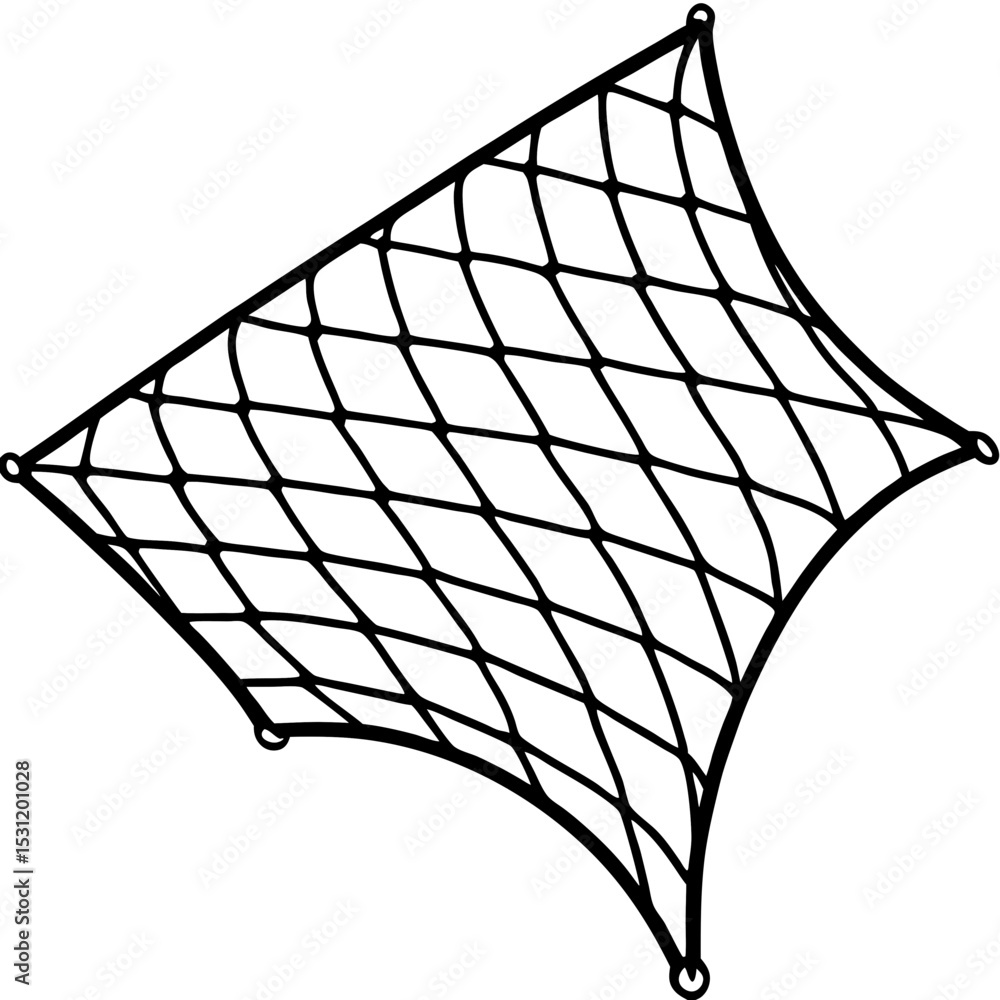 Aufkleber abstract black netting design element isolated on white background