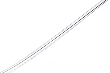 Power lines diagonally cross a cloudy sky