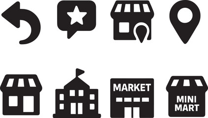 Retail & Customer Experience Icon Bundle – Return, Feedback, Store Location & More | EPS Vector Set