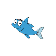 Fototapeta premium vector illustration of cartoon fish