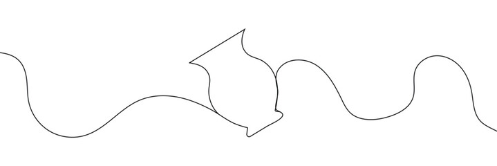 Continuous line drawing of vase. One line drawing background. Vector illustration. Linear drawing of a vase 