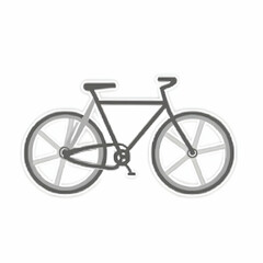 Isolated Bicycle Icon Illustration in Minimal Style