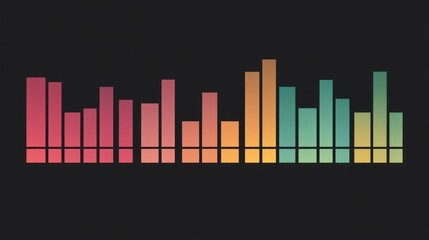 Fototapeta premium Colorful audio spectrum display.