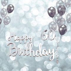 Happy 60th Birthday Greeting Card.