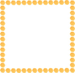 Bee Hive, Honey Comb Square Frame Border