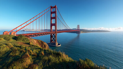 Obraz premium Golden gate bridge iconic san francisco landmark