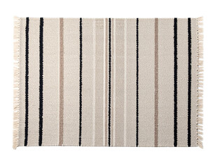 Minimal striped rug  isolated on transparent or white background 