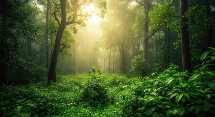 Obraz premium Rainforest Waterfall in Jungle | 4K Nature Rain Aesthetic Wallpaper for PC | Rain Wallpaper 4K, Forest Aesthetic, 8K Wallpaper for PC