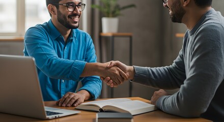Successful Business Partnership A Handshake Sealing the Deal