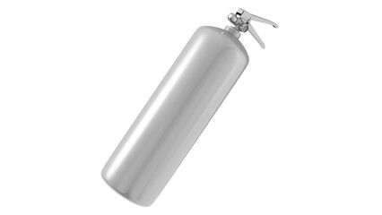 Mock up of fire extinguisher on transparent background. Graphic resource for designers. 3D illustration
