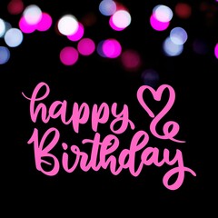 Bright Happy Birthday greeting card.