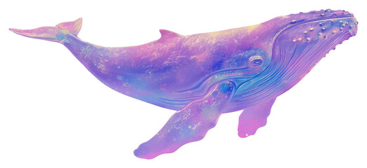 Fototapeta premium PNG Whale animal mammal purple.