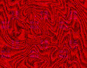 Abstract Red Swirl Pattern with Cracks and Squares