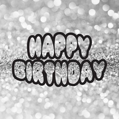 Happy Birthday Greetings on a Bokeh Background.