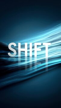 Abstract visual depicting the concept of shift with dynamic light waves representing change and innovation in technology.