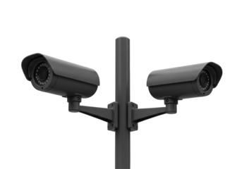 Isolated Surveillance Camera Security System on a Pole