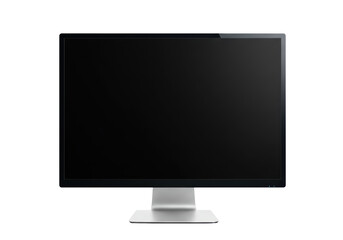 Isolated Modern Black Computer Monitor Display
