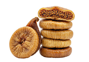 Isolated Dried Figs Stack
