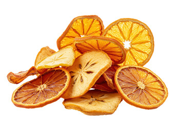 Isolated Pile of Dried Citrus Slices