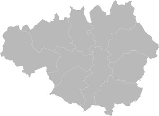 Greater Manchester, United Kingdom – administrative vector map with borough boundaries (Web Mercator projection, PPT-compatible & fully editable)