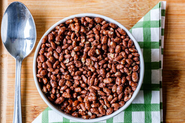 Bowl Of Classic British Favourite Coco Pops Breakfast Cereal