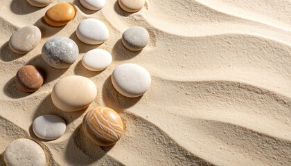 Zenscape with Stones on Sand