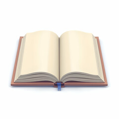 Open Book with Blank Pages for Your Message or Content