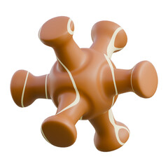 3D Render Detailed illustration of fresh ginger root, ideal for culinary, health, or food content representation.