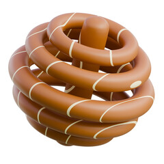 Detailed 3D illustration of a coiled rope, suitable for design, branding, and industrial applications.
