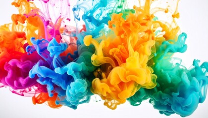 Vibrant Ink Clouds in Water