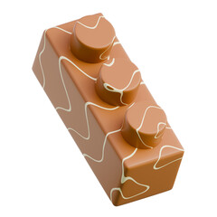Detailed 3D model of a chocolate-coated ice cream bar, ideal for dessert, snack, and confectionery marketing.