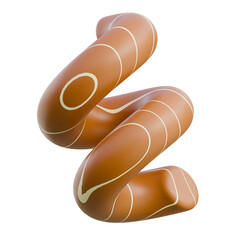 Detailed 3D snake with textured scales, coiled in a dynamic pose, suitable for educational, gaming, or wildlife content.