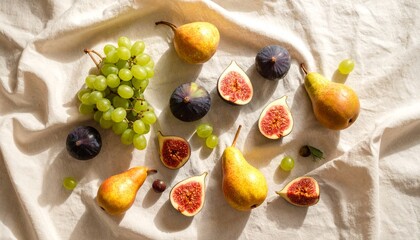 Fresh Fruits on Natural Linen