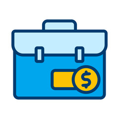 Financial Portfolio Icon Representing Business Investment and Economic Growth