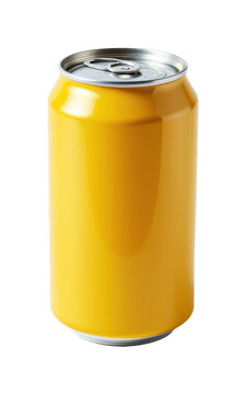individual tropical fruit soda can on a white background, in a minimalist style, with simple lines, no shadow, pure lighting, high resolution