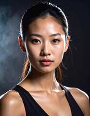 Fitness Style Portrait with Strong Lighting