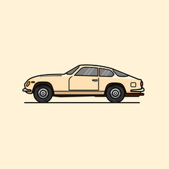 Retro vintage car vector illustration