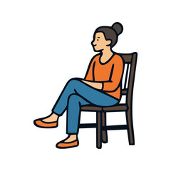 Chair vector minimal design for room and furniture asset, flat icon bundle for home decor illustration, modern seat graphic for digital UI, editable symbol for workspace interface