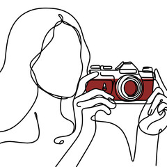 Woman holding camera