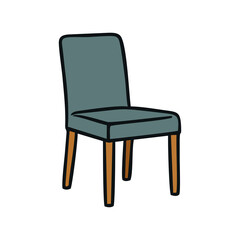 Flat chair vector collection for home and office design, interior furniture icon pack for workspace, seat symbol illustration for digital use, editable graphic decor element