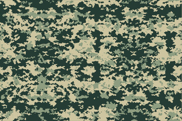 Army Camouflage Pattern.Professional seamless pixel summer camouflage for your production or design. Vector illustration.
