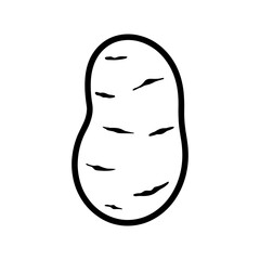 Simple line drawing of a single potato