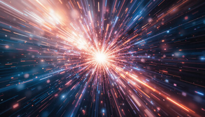 Abstract Cosmic Light Explosion In Space	

