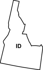 map of Idaho state usa
