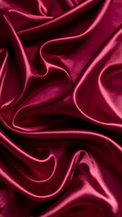 Obraz premium Deep Red Silk Fabric Draped Texture