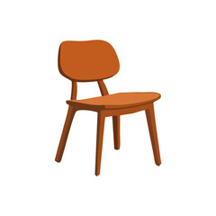 Chair vector outline style for minimal home interior, flat seat icon design for UI set, office furniture symbol for workspace decor, simple chair graphic for web and mobile assets