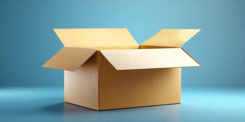 Open cardboard box banner
