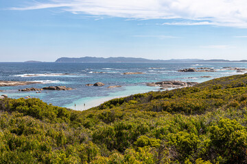 The Southern Ocean at Greens Pool on the edge of William Bay National Park in the Shire of Denmark, Great Southern region of Western Australia, WA, Australia.