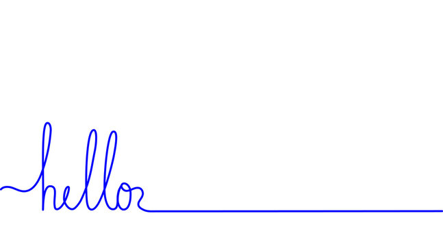 Slogan hello editable stroke. World hello day, November 21 Funny drawing greeting welcome home ideas. Success quotes for banner and etc. Relaxing and chill, motivation and inspiration message concept.