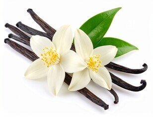 Vanilla flower sticks and leaves